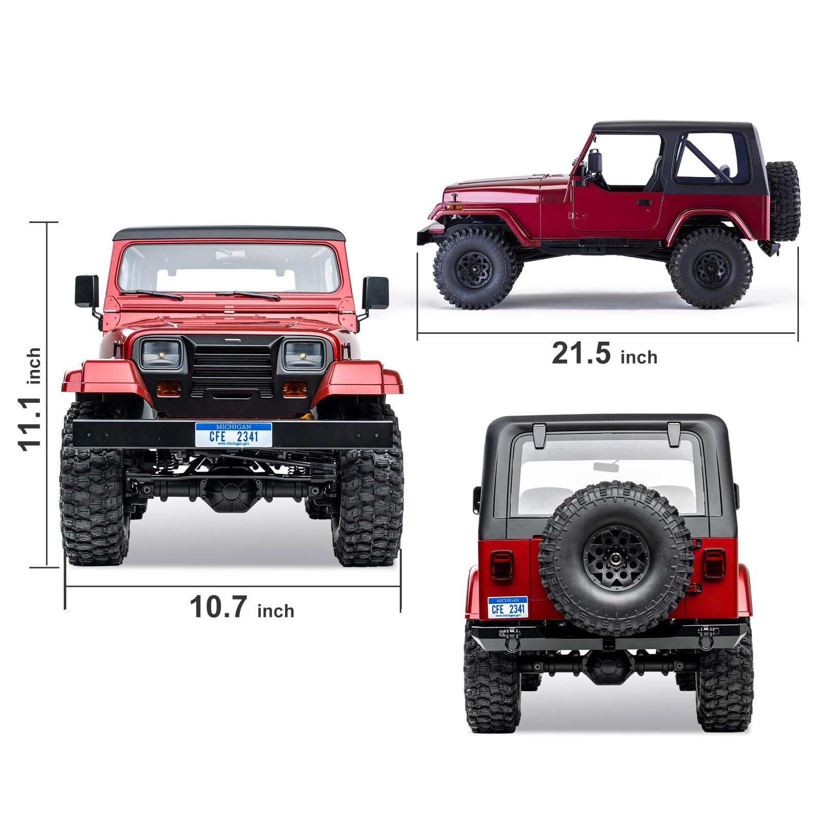 EAZYRC FMS FCX10 1/10 RC Crawler Mashigan Truck 4X4 RS– All